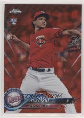 2018 Topps Chrome - [Base] - Red Wave Refractor #127 - Felix Jorge /5