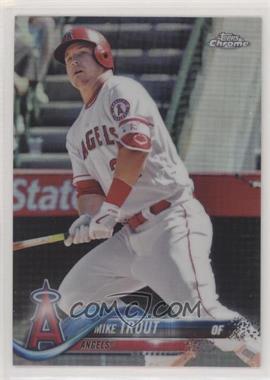 2018 Topps Chrome - [Base] - Refractor #100.1 - Mike Trout (Batting) [EX to NM]