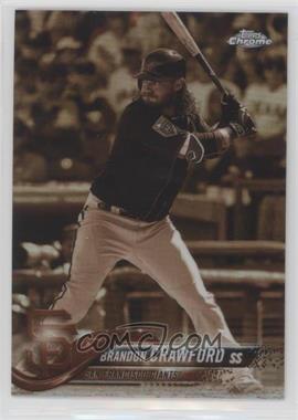 2018 Topps Chrome - [Base] - Sepia Refractor #111 - Brandon Crawford