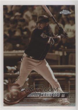 2018 Topps Chrome - [Base] - Sepia Refractor #111 - Brandon Crawford