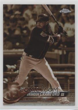 2018 Topps Chrome - [Base] - Sepia Refractor #111 - Brandon Crawford