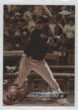 2018 Topps Chrome - [Base] - Sepia Refractor #111 - Brandon Crawford