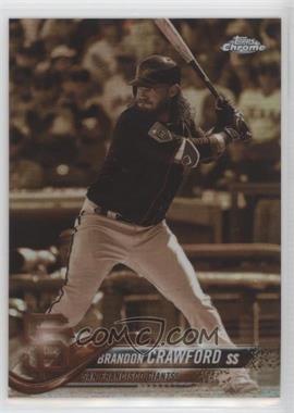 2018 Topps Chrome - [Base] - Sepia Refractor #111 - Brandon Crawford