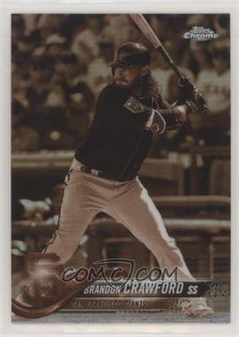 2018 Topps Chrome - [Base] - Sepia Refractor #111 - Brandon Crawford