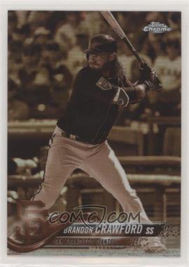 2018 Topps Chrome - [Base] - Sepia Refractor #111 - Brandon Crawford