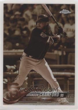 2018 Topps Chrome - [Base] - Sepia Refractor #111 - Brandon Crawford