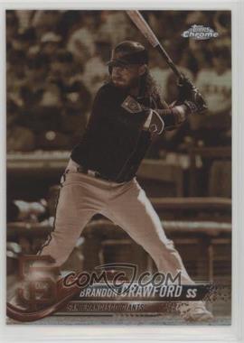 2018 Topps Chrome - [Base] - Sepia Refractor #111 - Brandon Crawford