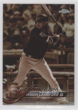 2018 Topps Chrome - [Base] - Sepia Refractor #111 - Brandon Crawford