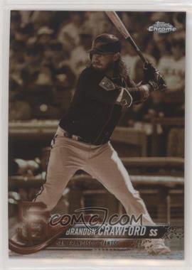 2018 Topps Chrome - [Base] - Sepia Refractor #111 - Brandon Crawford