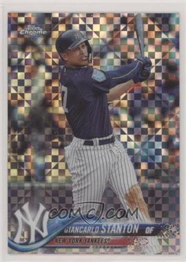 2018 Topps Chrome - [Base] - X-Fractor #186 - Giancarlo Stanton