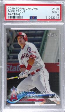 2018 Topps Chrome - [Base] #100.1 - Mike Trout [PSA 9 MINT]