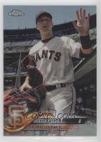 SP Base Refractor - Photo Variation - Buster Posey (Waving in Dugout)