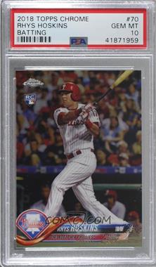 2018 Topps Chrome - [Base] #70.1 - Rhys Hoskins (Batting) [PSA 10 GEM MT]