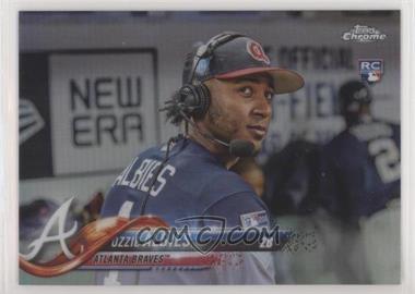 2018 Topps Chrome - [Base] #72.2 - SP Base Refractor - Image Variation - Ozzie Albies (Wearing Headset)