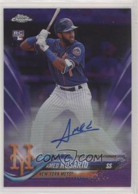 2018 Topps Chrome - Rookie Autographs - Purple Refractor #RA-AR - Amed Rosario /250