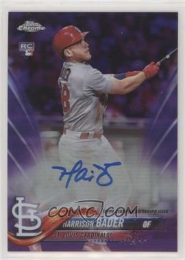 2018 Topps Chrome - Rookie Autographs - Purple Refractor #RA-HB - Harrison Bader /250