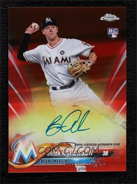 2018 Topps Chrome - Rookie Autographs - Red Refractor #RA-BA - Brian Anderson /5