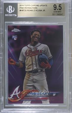 2018 Topps Chrome Update - Target Exclusive [Base] - Pink Refractor #HMT25 - Ronald Acuna Jr. [BGS 9.5 GEM MINT]