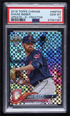 2018 Topps Chrome Update - Target Exclusive [Base] - X-Fractor #HMT59 - Shane Bieber /99 [PSA 10 GEM MT]