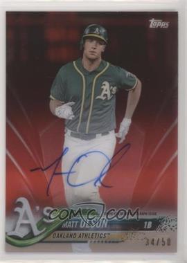 2018 Topps Clearly Authentic Autographs - [Base] - Red #CAA-MO - Matt Olson /50