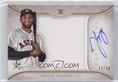2018 Topps Definitive Collection - Autograph Relic Collection #ARC-GSP - George Springer /30