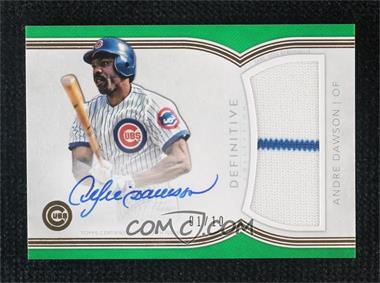 2018 Topps Definitive Collection - Definitive Autograph Relic Collection - Green #DCAR-AD - Andre Dawson /10