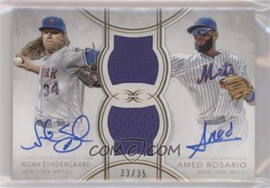 2018 Topps Definitive Collection - Dual Autographed Relic Collection #DARC-SR - Amed Rosario, Noah Syndergaard /35