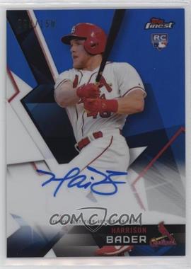 2018 Topps Finest - Autographs - Blue Refractor #FA-HB - Harrison Bader /150