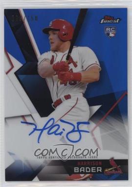 2018 Topps Finest - Autographs - Blue Refractor #FA-HB - Harrison Bader /150