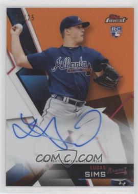 2018 Topps Finest - Autographs - Orange Wave Refractor #FA-LSI - Lucas Sims /25
