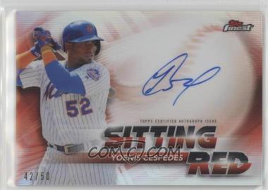 2018 Topps Finest - Sitting Red - Autographs #SRA-YC - Yoenis Cespedes /50