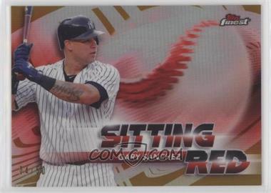 2018 Topps Finest - Sitting Red - Gold Refractor #SR-GS - Gary Sanchez /50