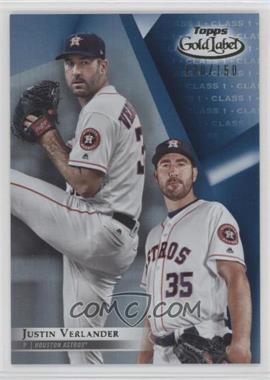 2018 Topps Gold Label - [Base] - Class 1 Blue #45 - Justin Verlander /150