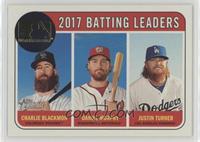 League Leaders - Charlie Blackmon, Justin Turner, Daniel Murphy #/25