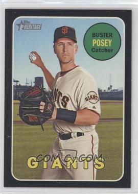 2018 Topps Heritage - [Base] - Black Border #293.1 - Buster Posey (Throwing Pose) /50