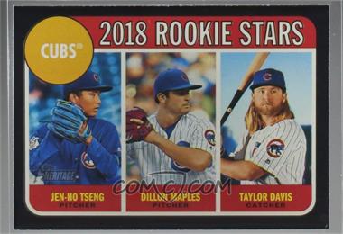 2018 Topps Heritage - [Base] - Black Border #297 - Rookie Stars - Taylor Davis, Dillon Maples, Jen-Ho Tseng /50 [Noted]