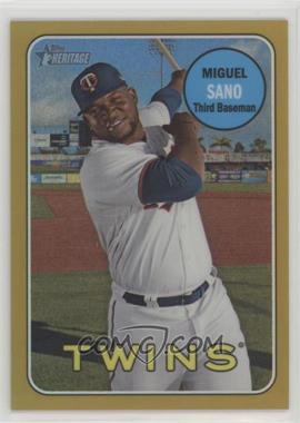 2018 Topps Heritage - [Base] - Chrome Gold Refractor #THC-30 - Miguel Sano /5