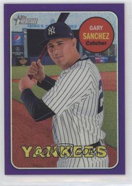 2018 Topps Heritage - [Base] - Hot Box Chrome Purple Refractor #THC-191 - Gary Sanchez