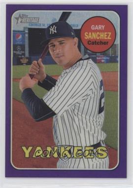 2018 Topps Heritage - [Base] - Hot Box Chrome Purple Refractor #THC-191 - Gary Sanchez