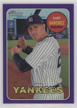 2018 Topps Heritage - [Base] - Hot Box Chrome Purple Refractor #THC-191 - Gary Sanchez