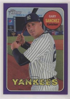 2018 Topps Heritage - [Base] - Hot Box Chrome Purple Refractor #THC-191 - Gary Sanchez