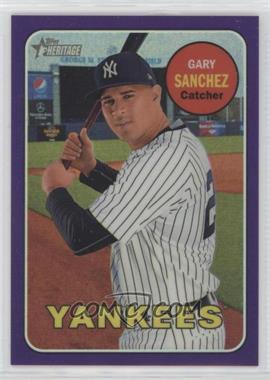 2018 Topps Heritage - [Base] - Hot Box Chrome Purple Refractor #THC-191 - Gary Sanchez