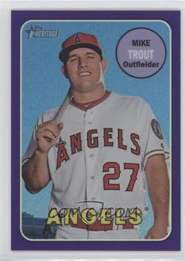 2018 Topps Heritage - [Base] - Hot Box Chrome Purple Refractor #THC-275 - Mike Trout
