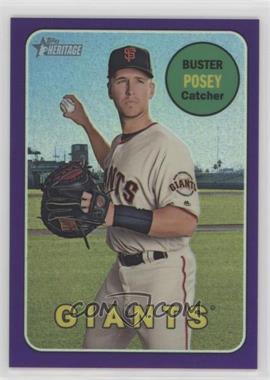 2018 Topps Heritage - [Base] - Hot Box Chrome Purple Refractor #THC-293 - Buster Posey