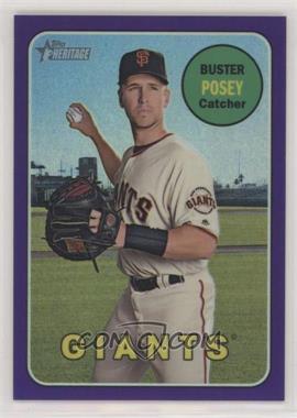 2018 Topps Heritage - [Base] - Hot Box Chrome Purple Refractor #THC-293 - Buster Posey