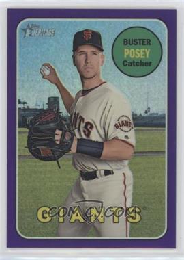 2018 Topps Heritage - [Base] - Hot Box Chrome Purple Refractor #THC-293 - Buster Posey [EX to NM]