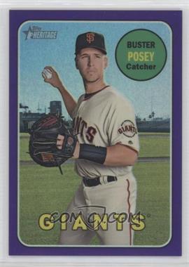 2018 Topps Heritage - [Base] - Hot Box Chrome Purple Refractor #THC-293 - Buster Posey