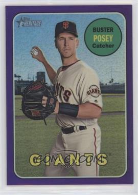 2018 Topps Heritage - [Base] - Hot Box Chrome Purple Refractor #THC-293 - Buster Posey