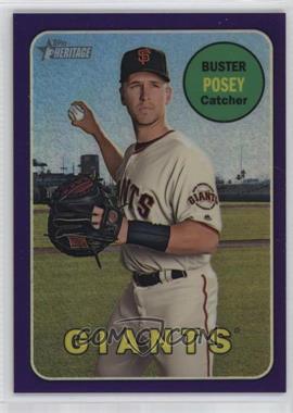 2018 Topps Heritage - [Base] - Hot Box Chrome Purple Refractor #THC-293 - Buster Posey