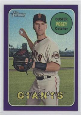 2018 Topps Heritage - [Base] - Hot Box Chrome Purple Refractor #THC-293 - Buster Posey